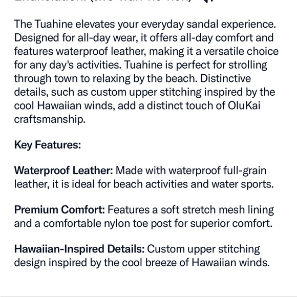 Olukai Tan Leather Flip Flops - Picture 4 of 10